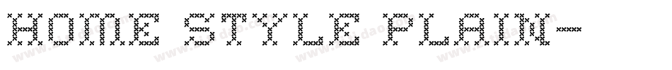 Home Style Plain字体转换